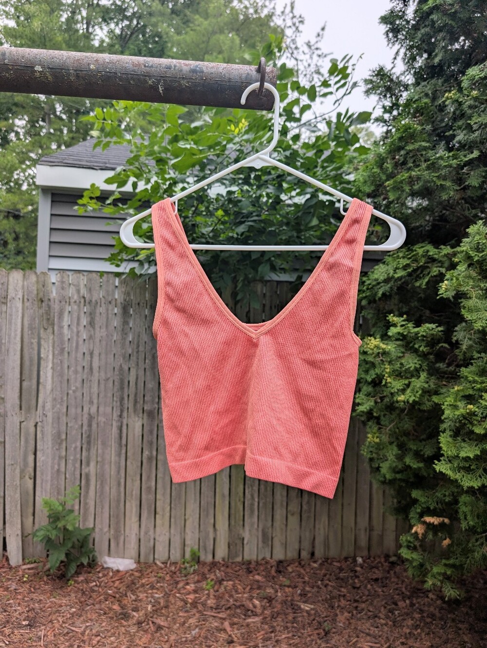 Colsie Ribbed Seamless Cropped Tank Top Size Medium